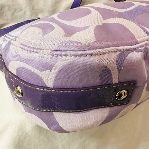 Coach F14710 Lg Zoe Optic Convertible Signature Logo Canvas & Patent Leather - Picture 11 of 16